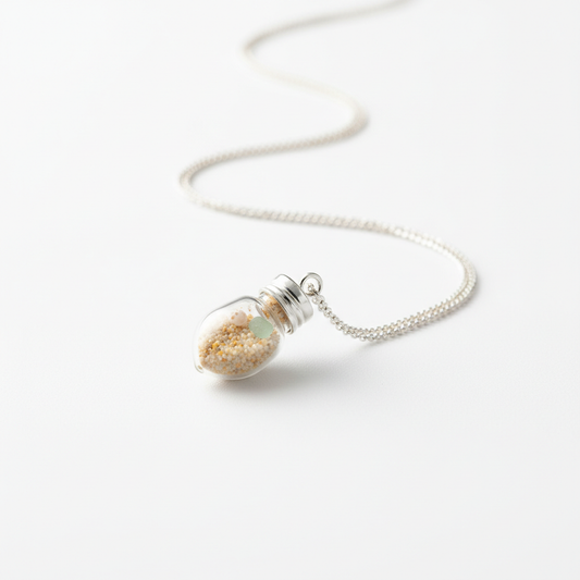 Sand Memory Necklace – Fill with Sand from Your Favorite Beach